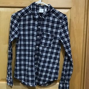 BP plaid black white shirt top size S